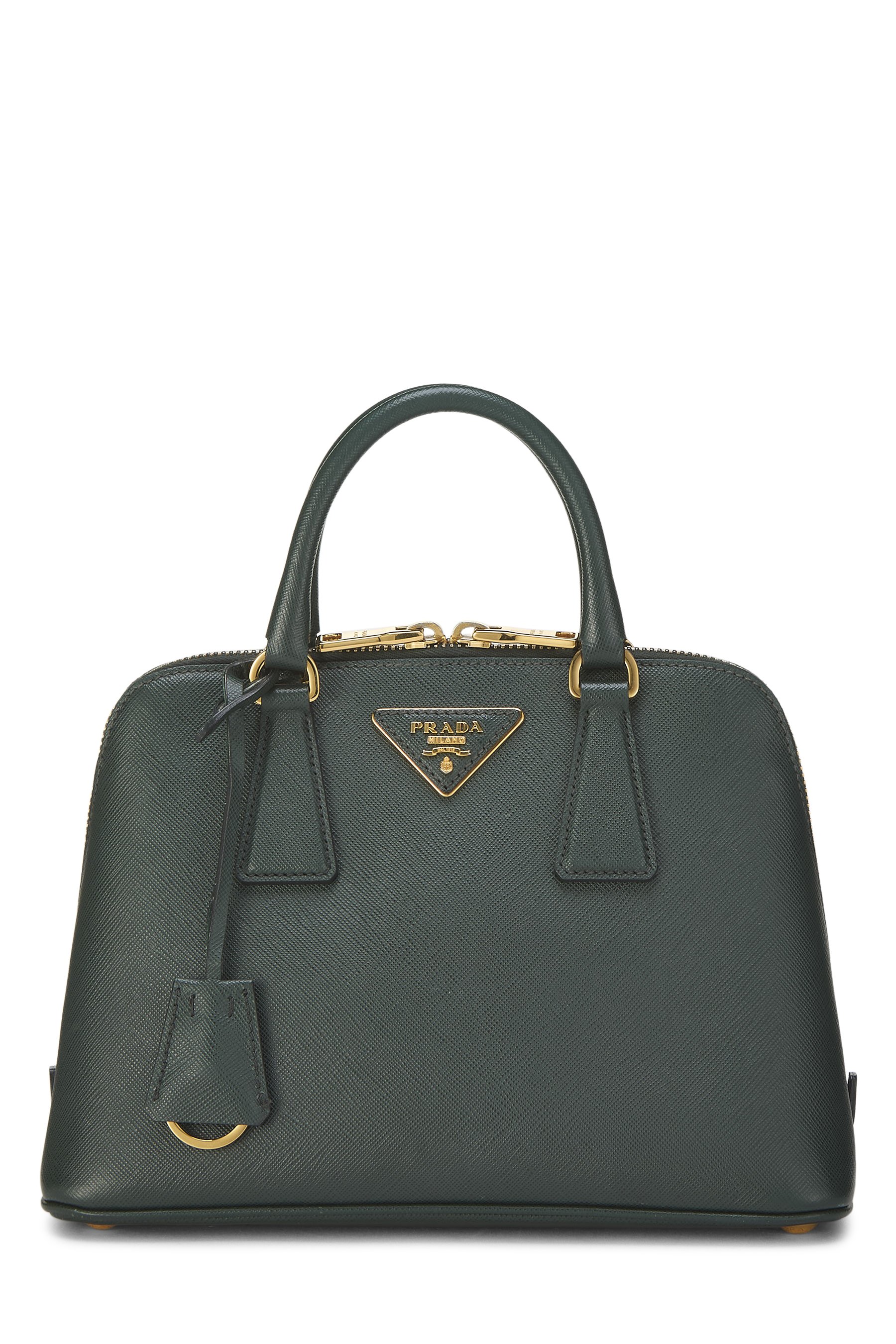 Green Saffiano Promenade Small