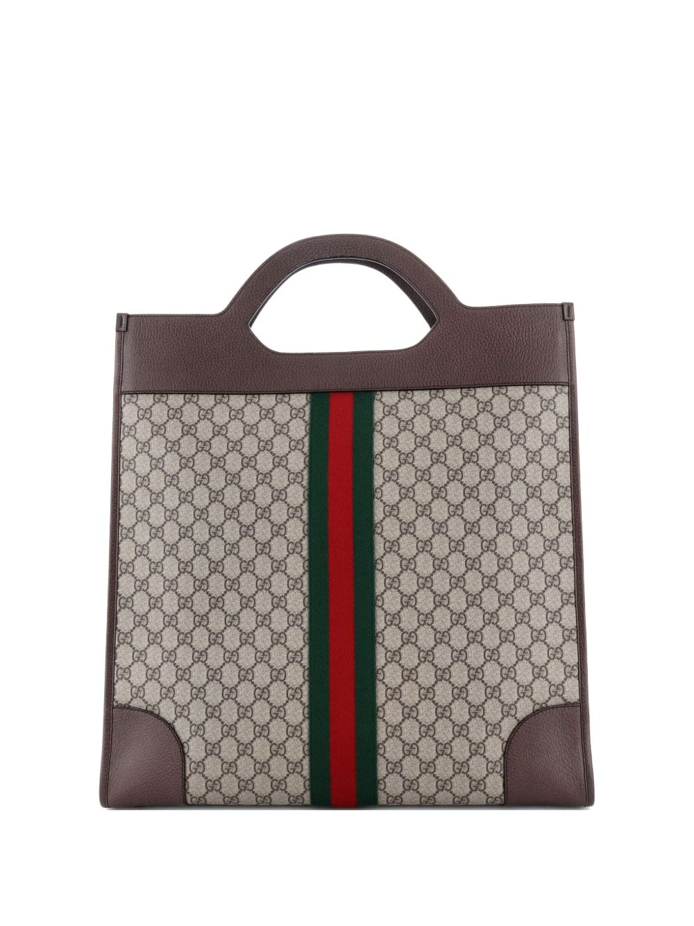 Ophidia Cut Out Handle GG Coated Canvas Large tote bag