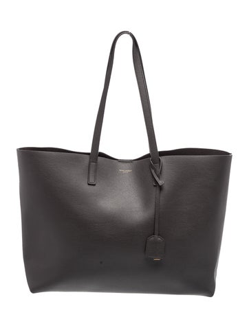 Leather Shopping Tote East West