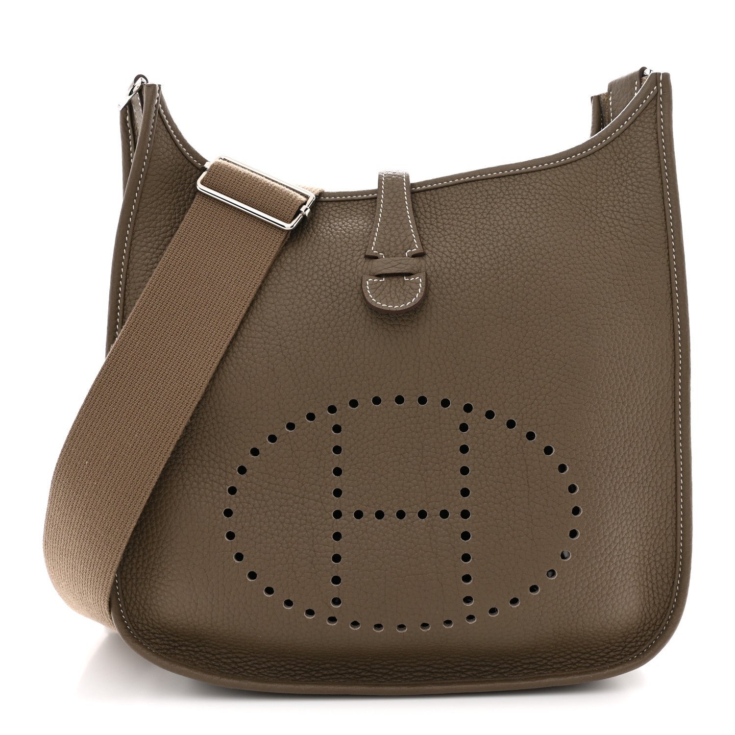 Hermes Taurillon Clemence Evelyne III PM Etoupe
