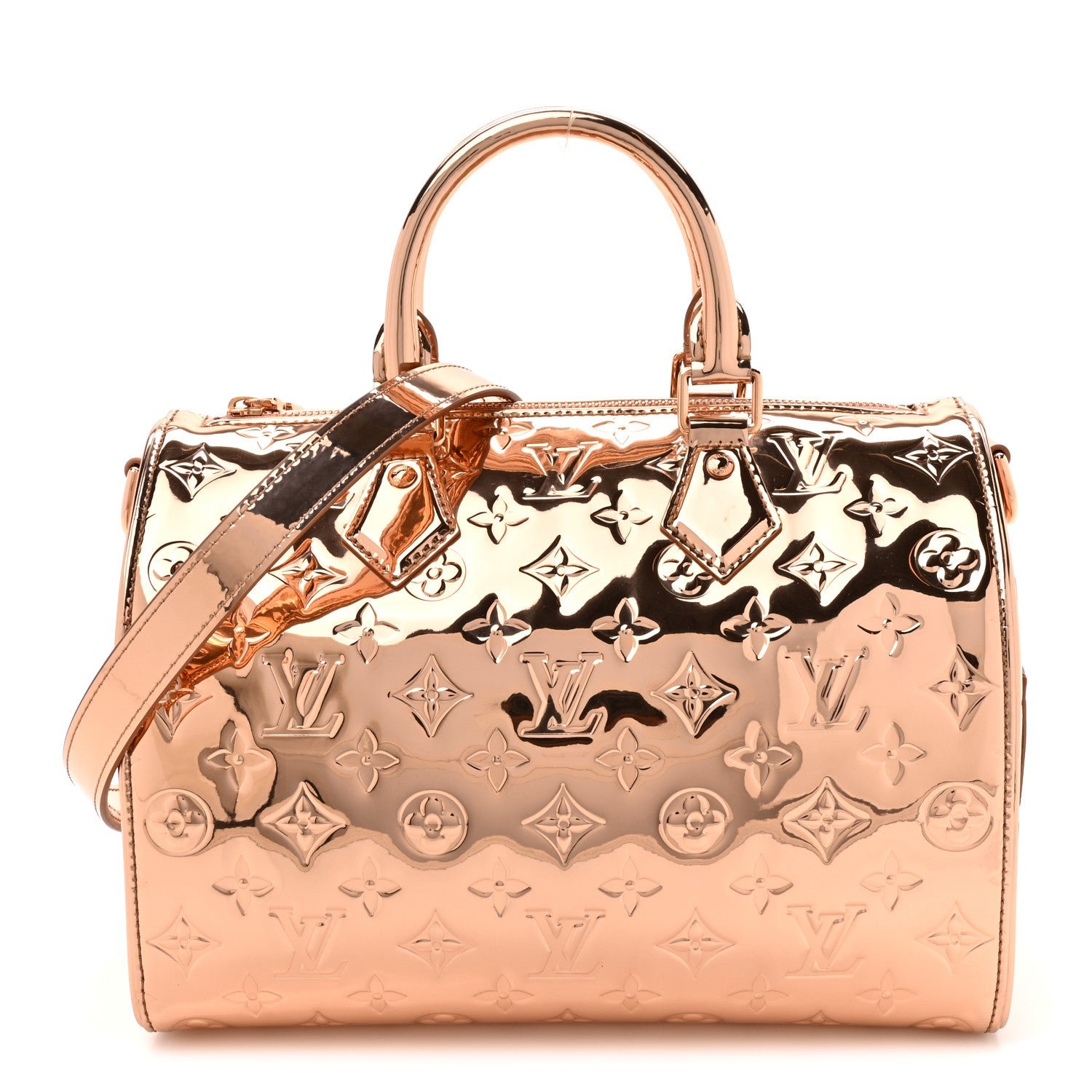 Louis Vuitton Monogram Miroir Speedy Bandouliere 25 Copper