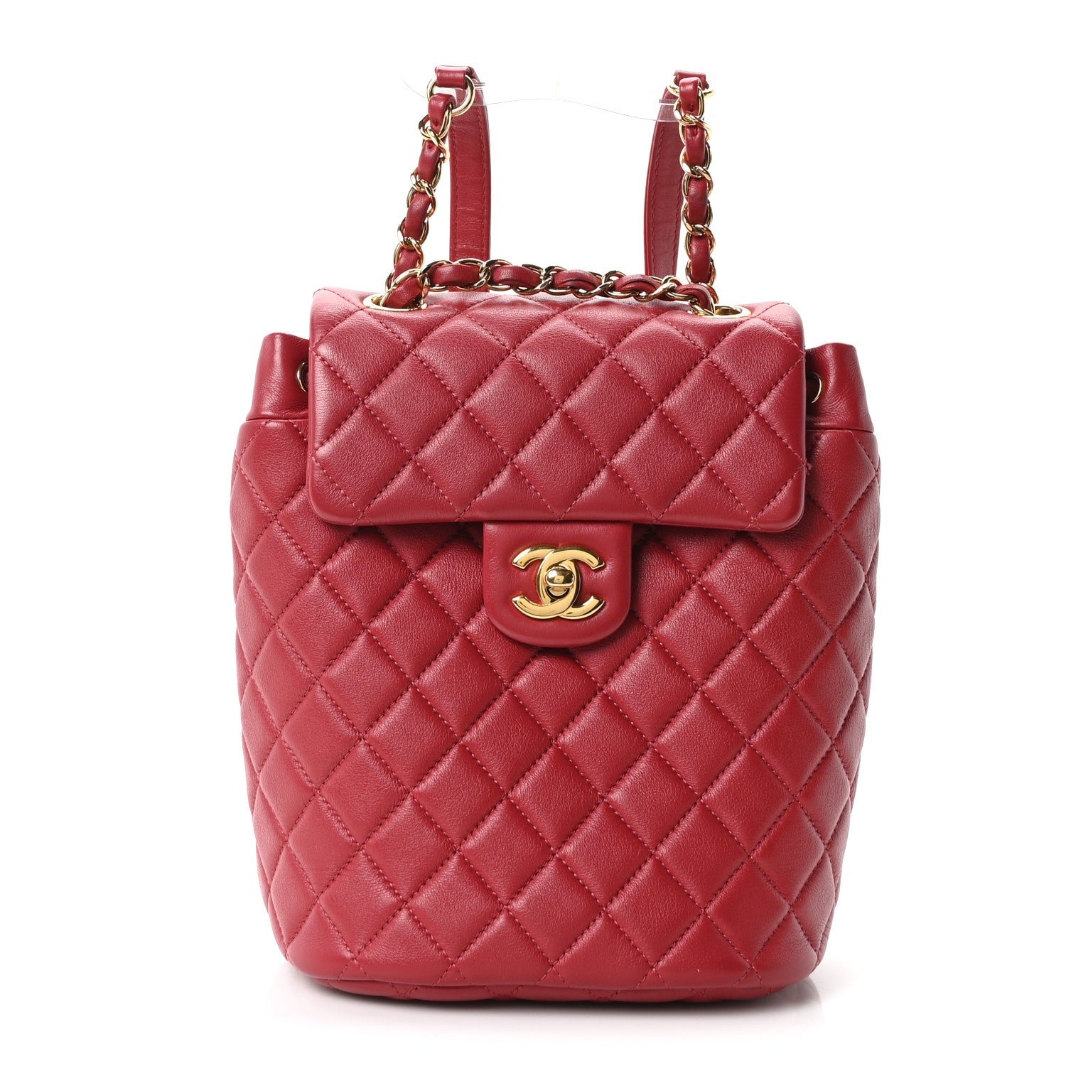 Chanel Lambskin Quilted Mini Urban Spirit Backpack Red