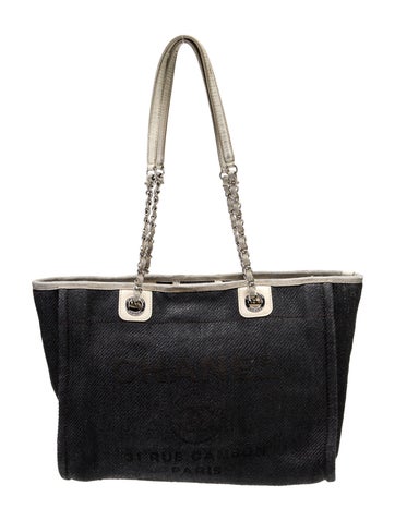 Small Raffia Deauville Shopping Bag