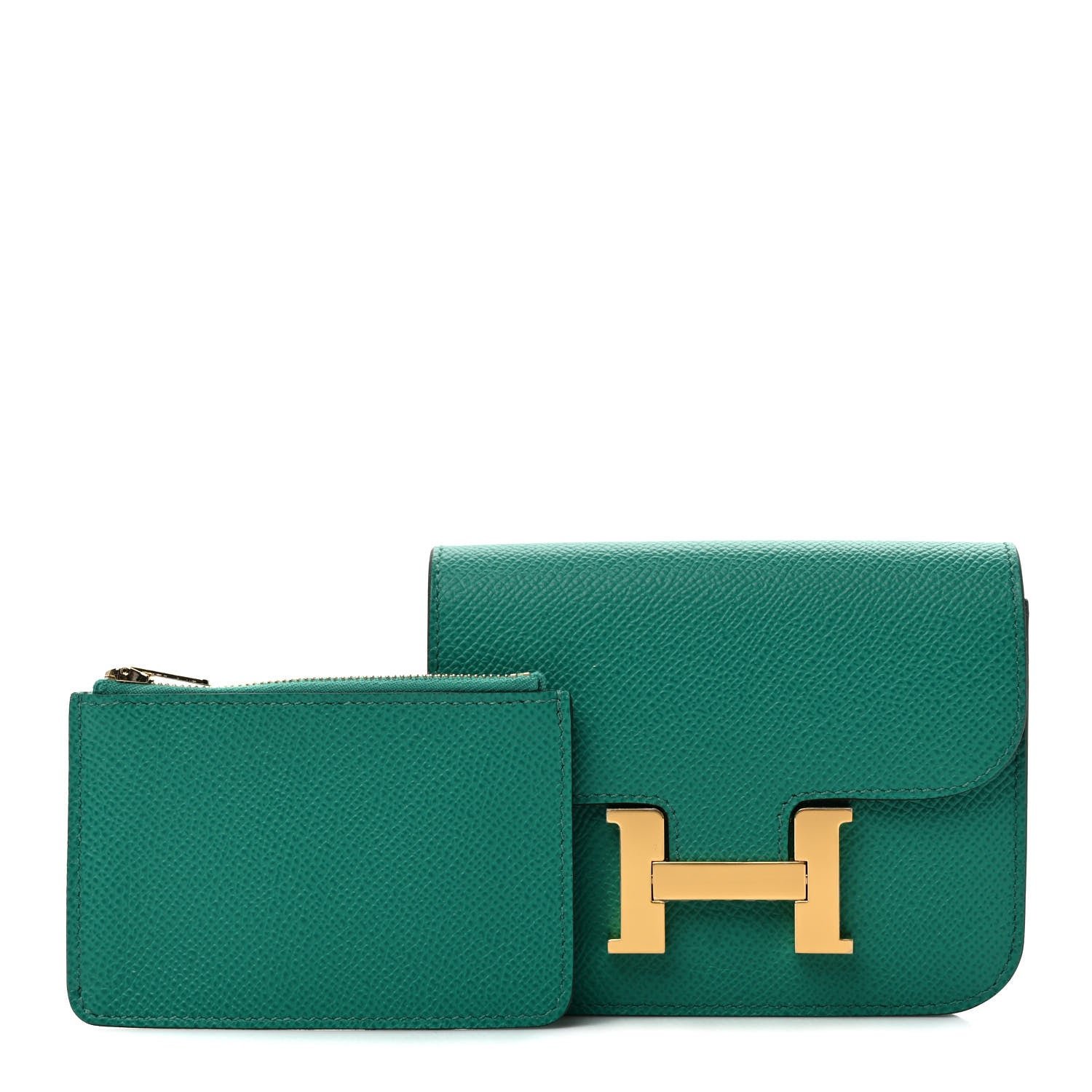 Hermes Epsom Constance Slim Wallet Vert Jade