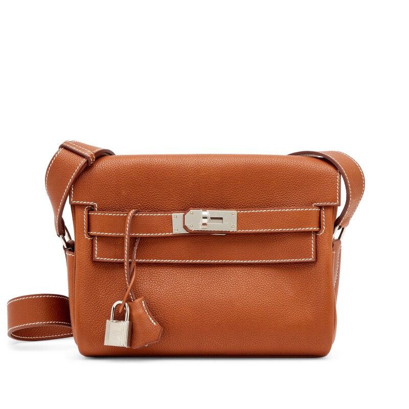 Hermes Fauve Barenia Faubourg Kelly Messenger PM Palladium Hardware, 2024