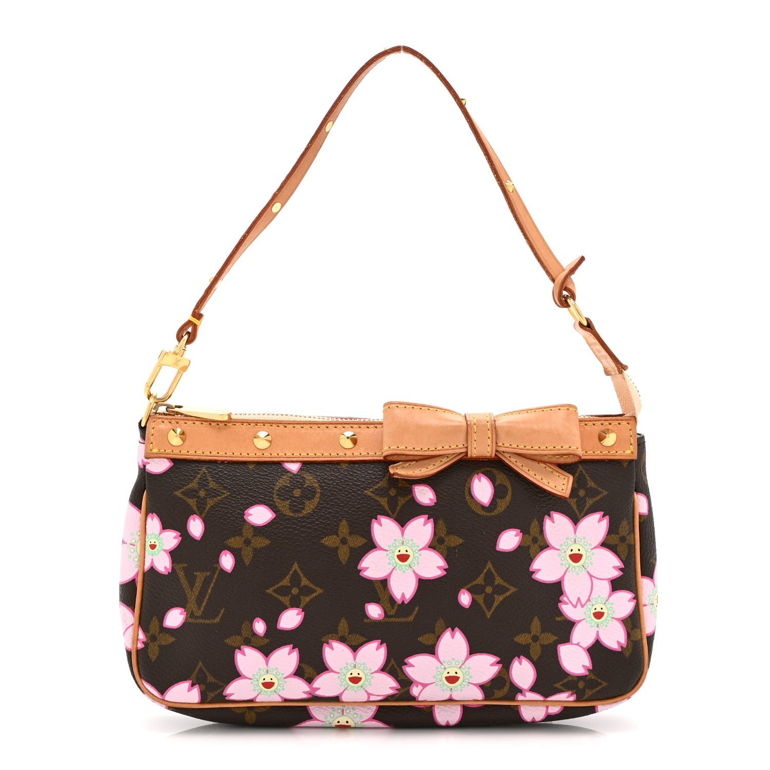 Louis Vuitton Monogram Cherry Blossom Pochette Accessories Brown