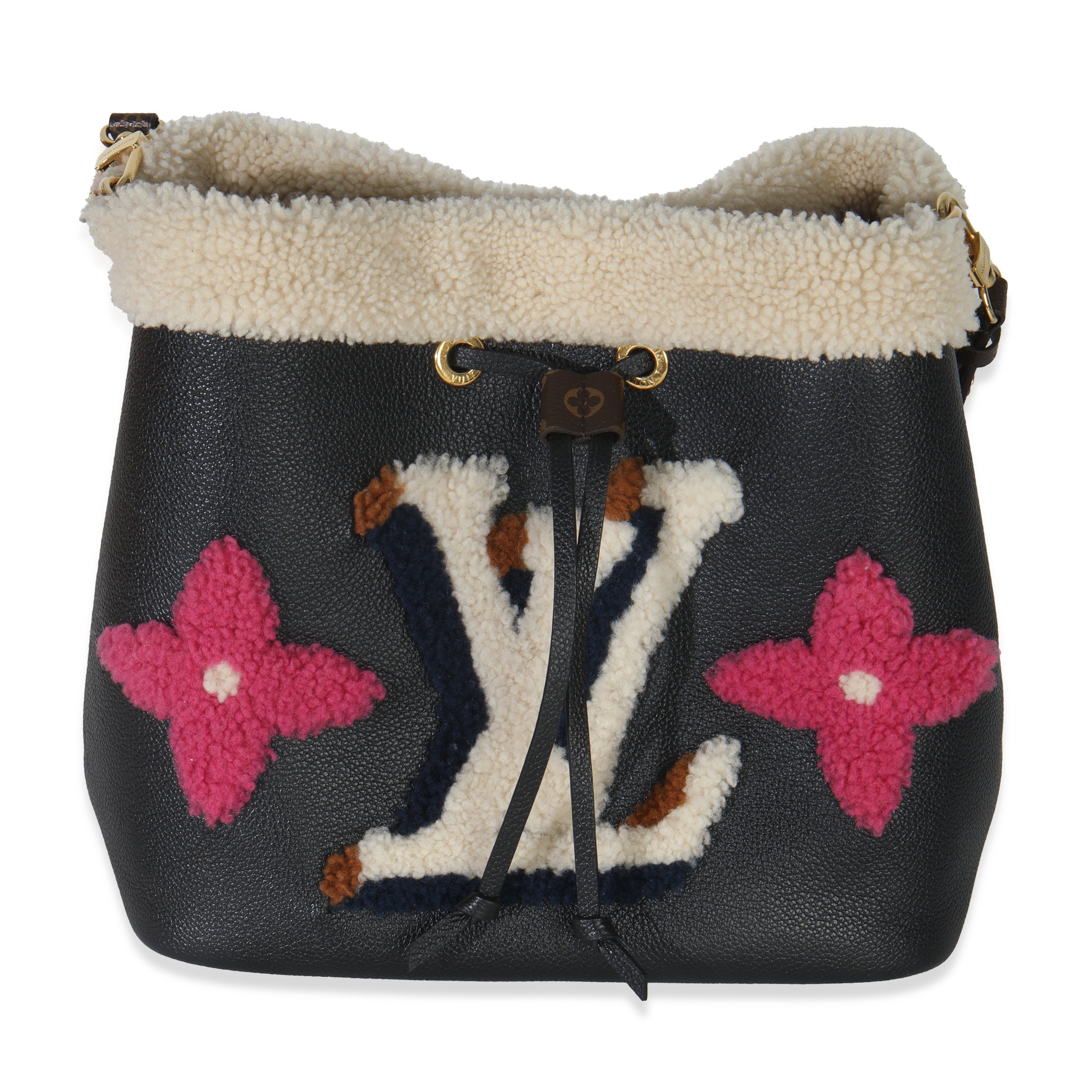 Louis Vuitton Black Shearling Monogram Neonoe MM