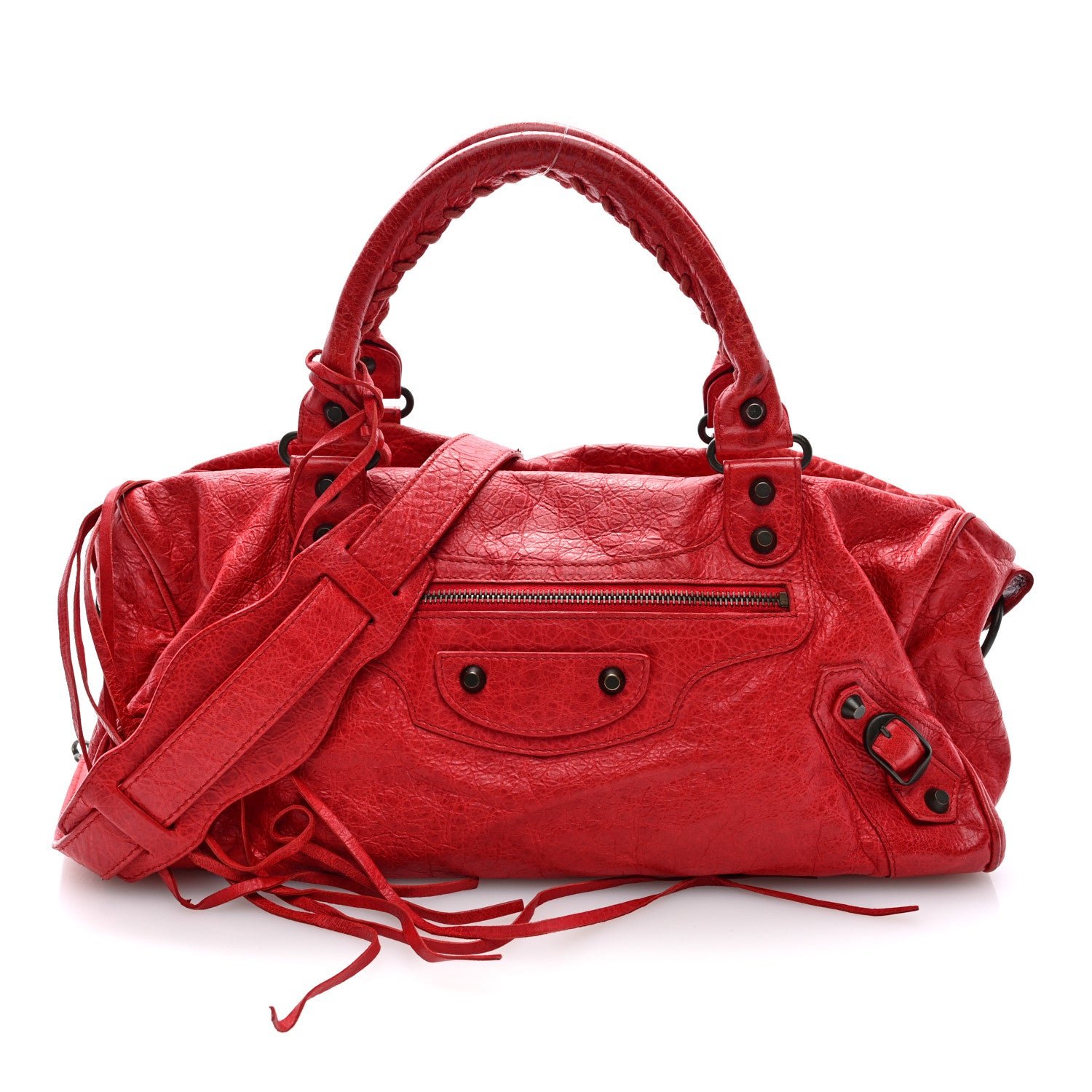 Balenciaga Agneau Classic Hardware Twiggy Rouge Coquelicot