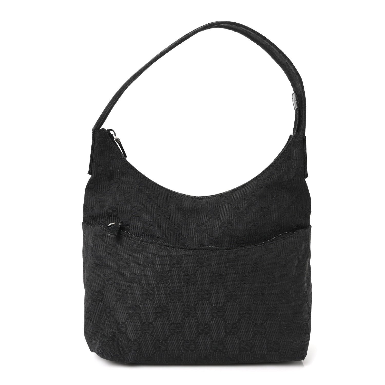 Gucci Nylon Monogram Small Hobo Black
