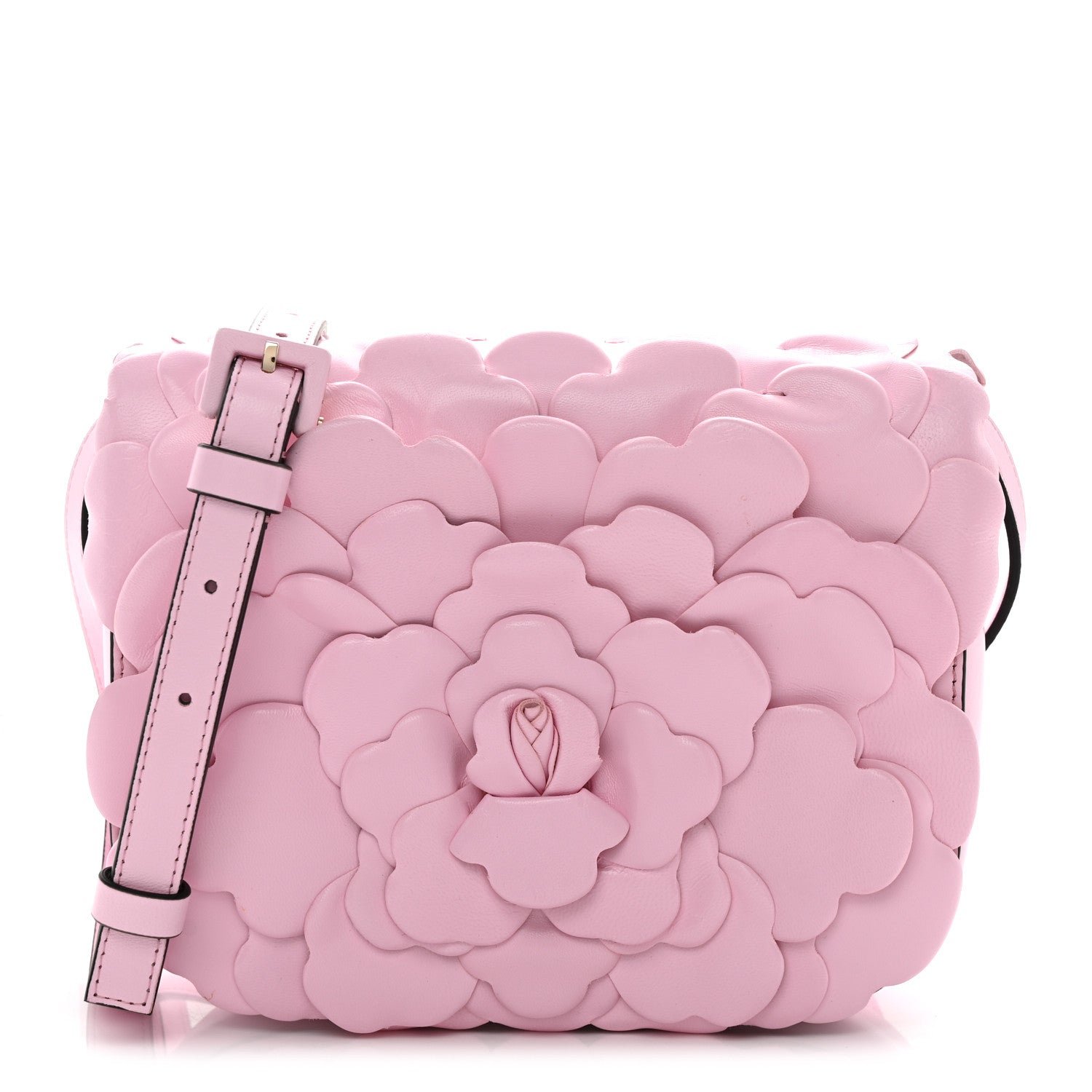 Valentino Garavani Nappa Atelier 03 Rose Edition Small Flap Crossbody Bag Pink Borealis