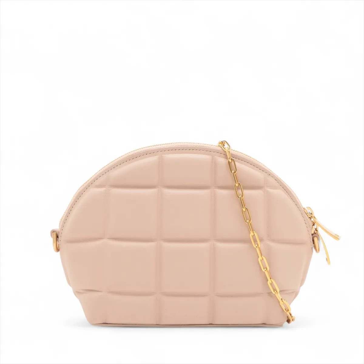 Bottega Veneta Padded Mini half moon Leather Chain Shoulder Bag Pink