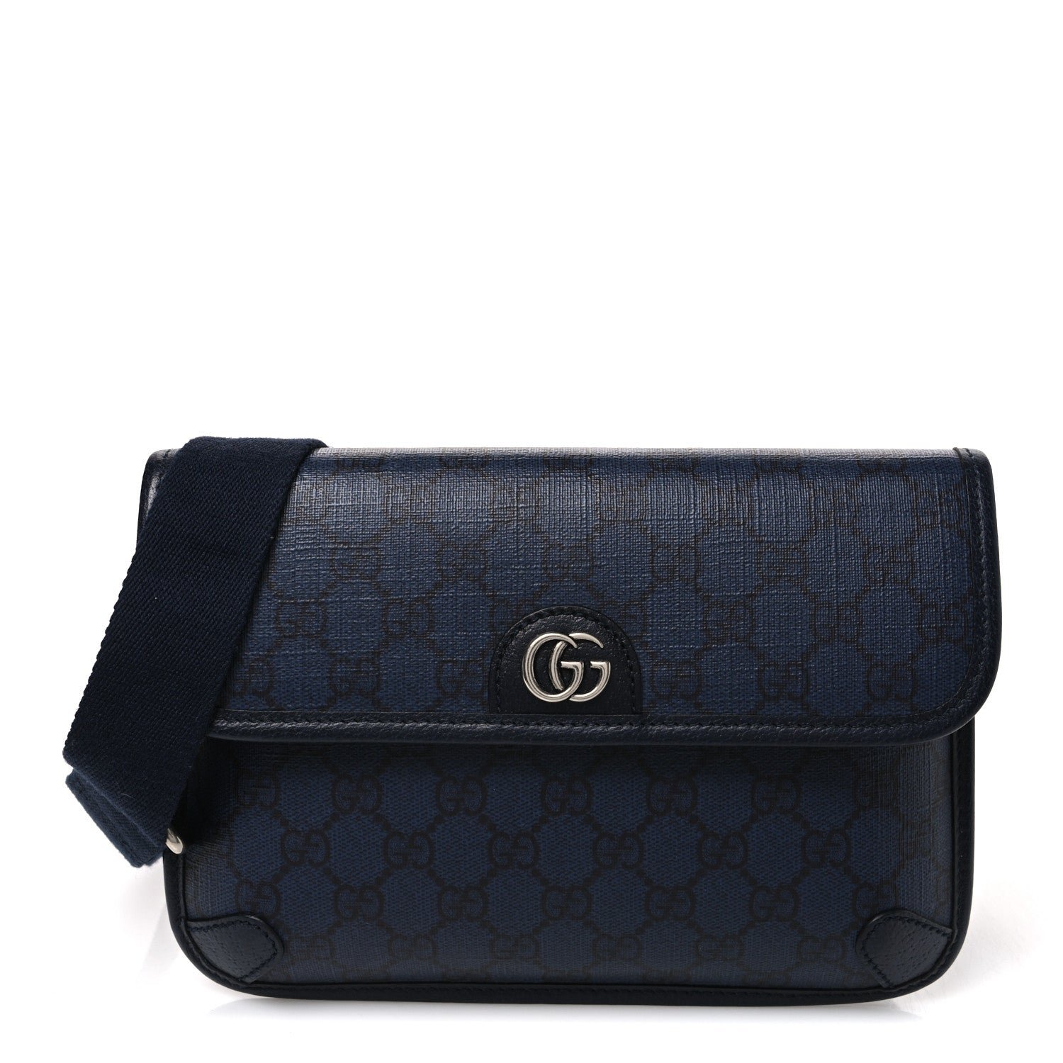 Gucci GG Supreme Monogram Small Ophidia Belt Bag Navy Black