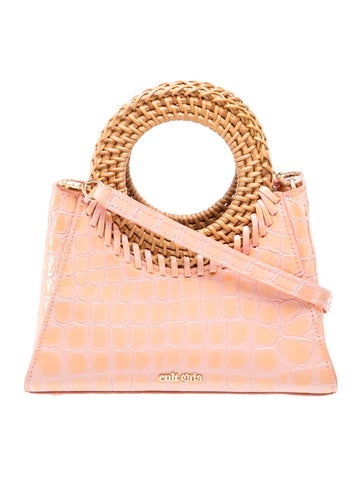 Cult Gaia Patent Leather Top Handle Bag