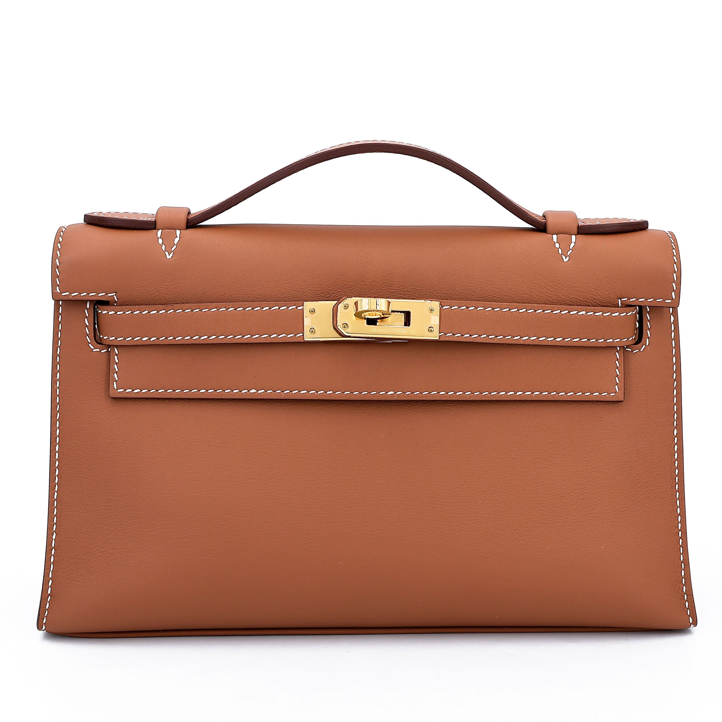 Hermes Brand New ( Rank N ) HERMÈS Kelly Pochette Gold (37) Swift Gold hardware K (2025)