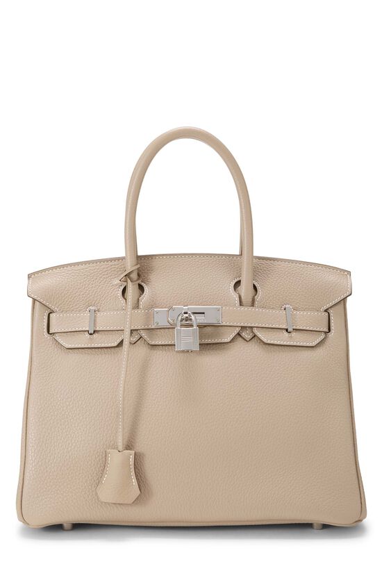 Hermes Gris Tourterelle Clemence Birkin 30