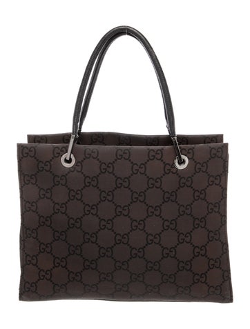 GG Nylon Top Handle Bag