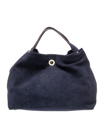 Suede Top Handle Bag