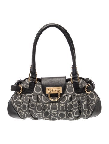 Ferragamo Canvas Top Handle Bag