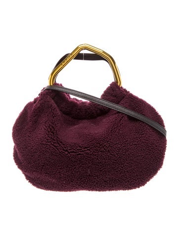 Faux Fur Top Handle Bag