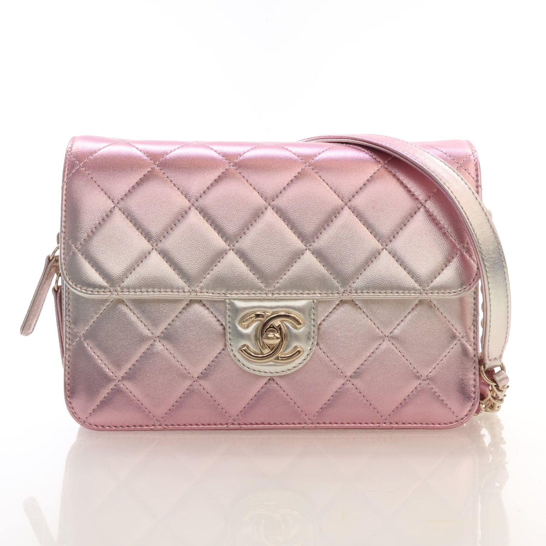 Chanel Large Lambskin Like A Wallet Flap Bag