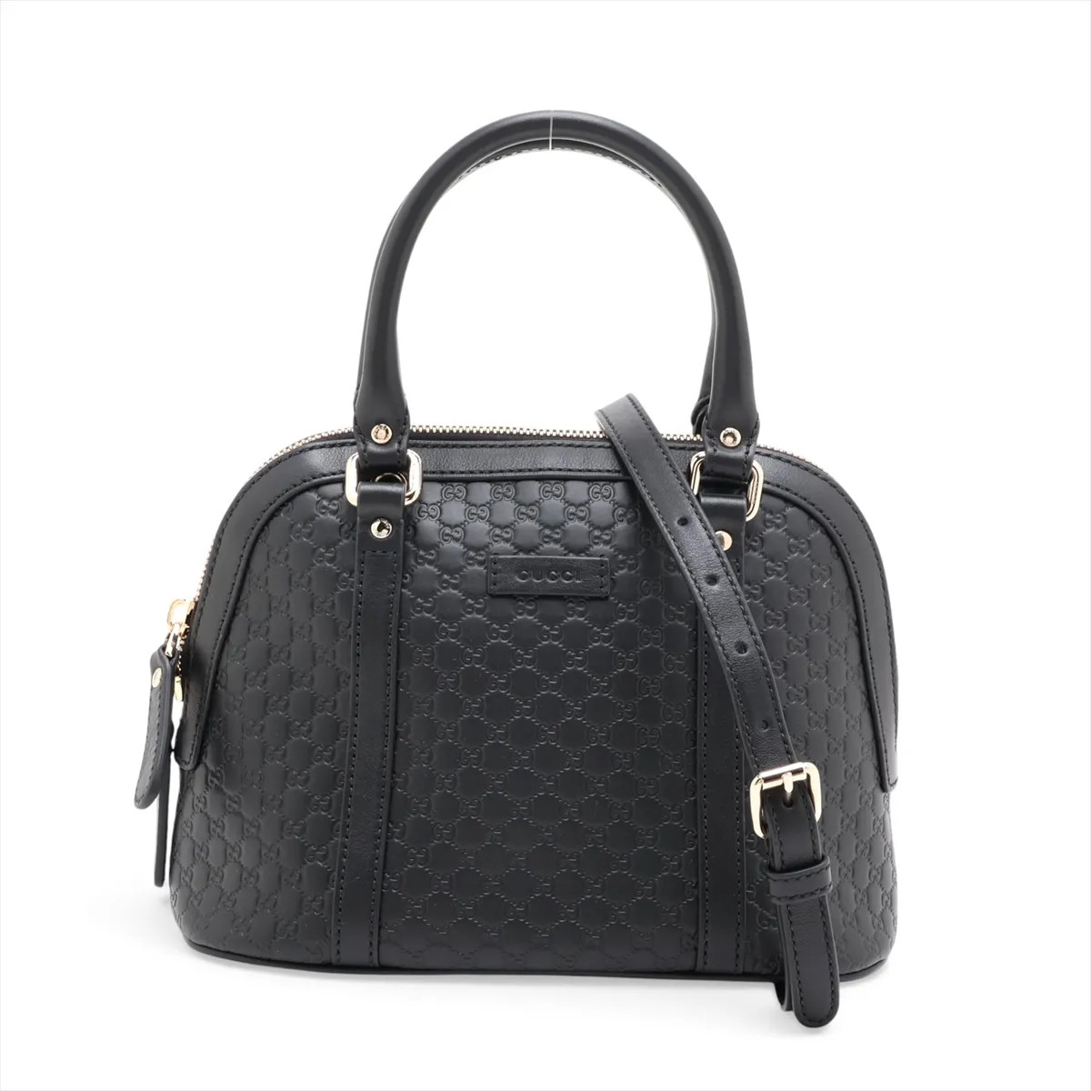 Gucci Micro Guccissima 449654 Leather 2 Way Handbag Black outlets