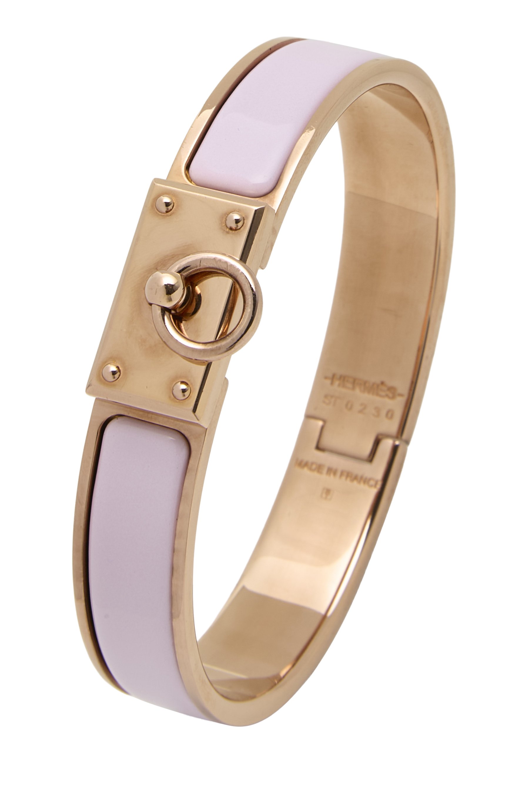 Pink Rose Gold Clic Anneau Bracelet Narrow PM