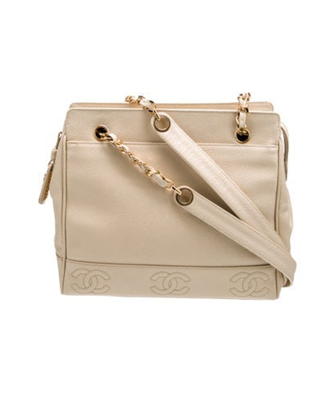 Chanel Triple Cc Caviar Tote