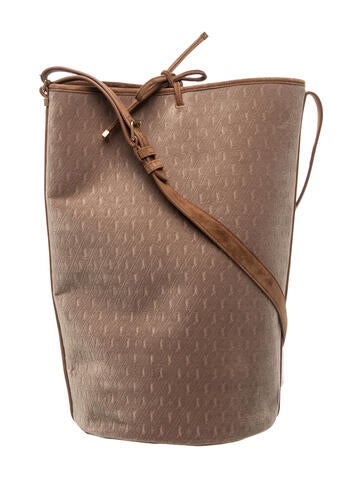 Velvet Monogram suede Bucket Bag w/ Tags