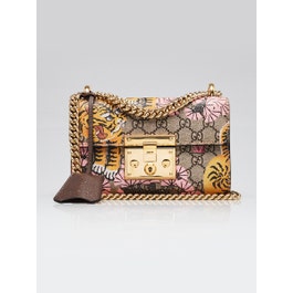 Gucci Gucci Multicolore GG Bengal Print Coated Canvas Small Padlock Shoulder Bag