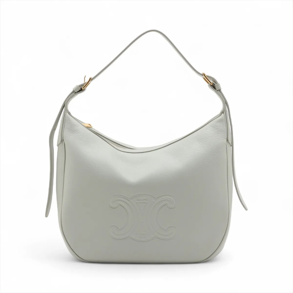 Celine Eloise Cuir Triomphe Leather Shoulder bag Blue Gray