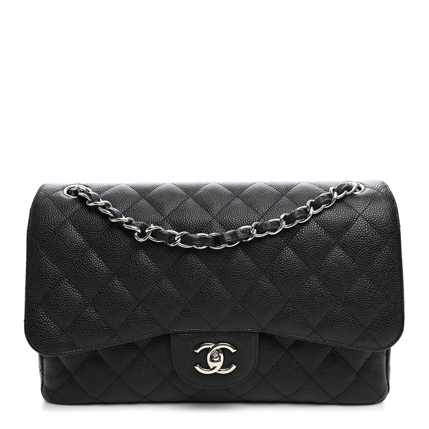 Chanel Caviar Quilted Jumbo Double Flap Black
