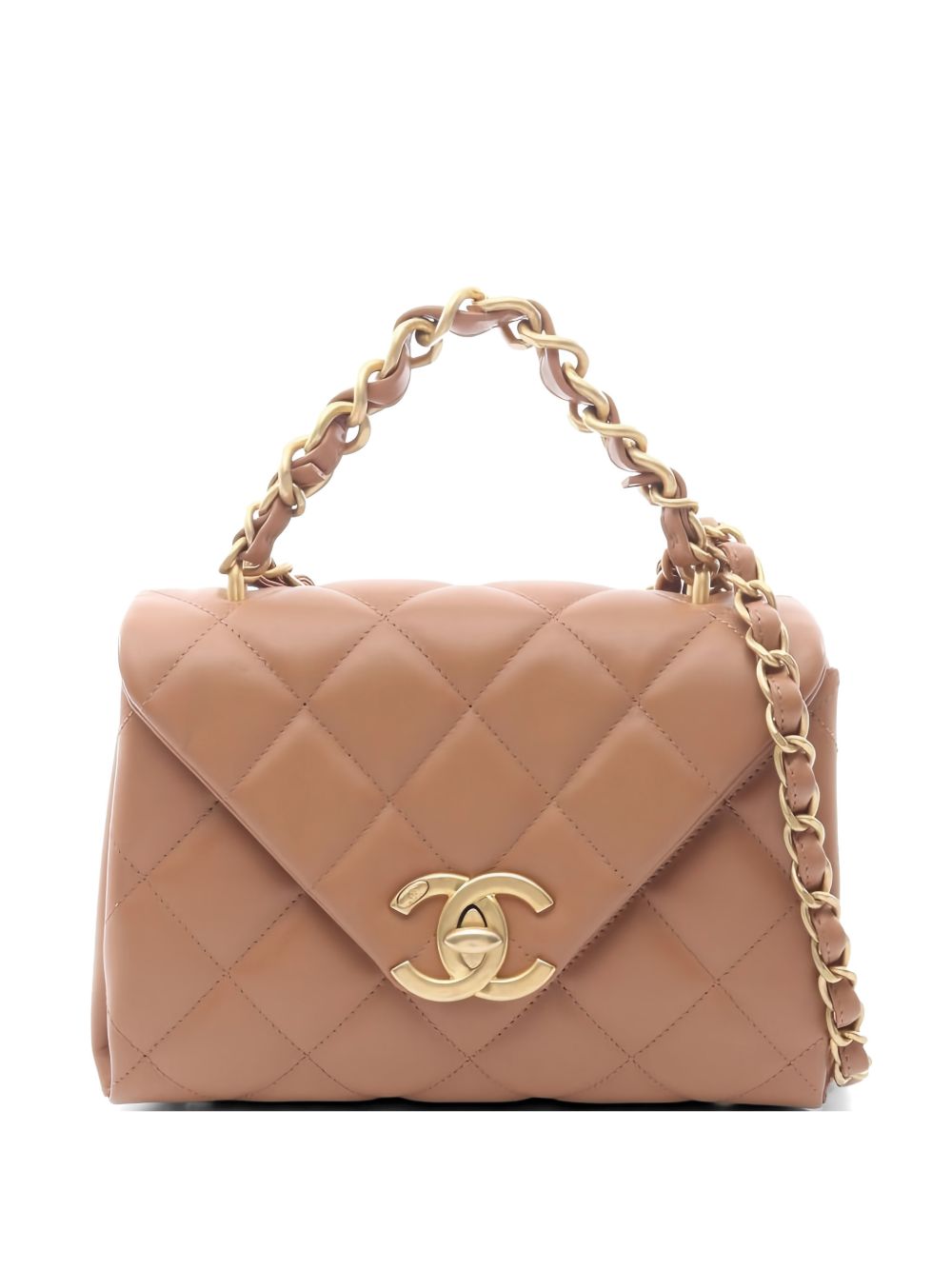 2021s matelassé CC-turn-lock shoulder bag