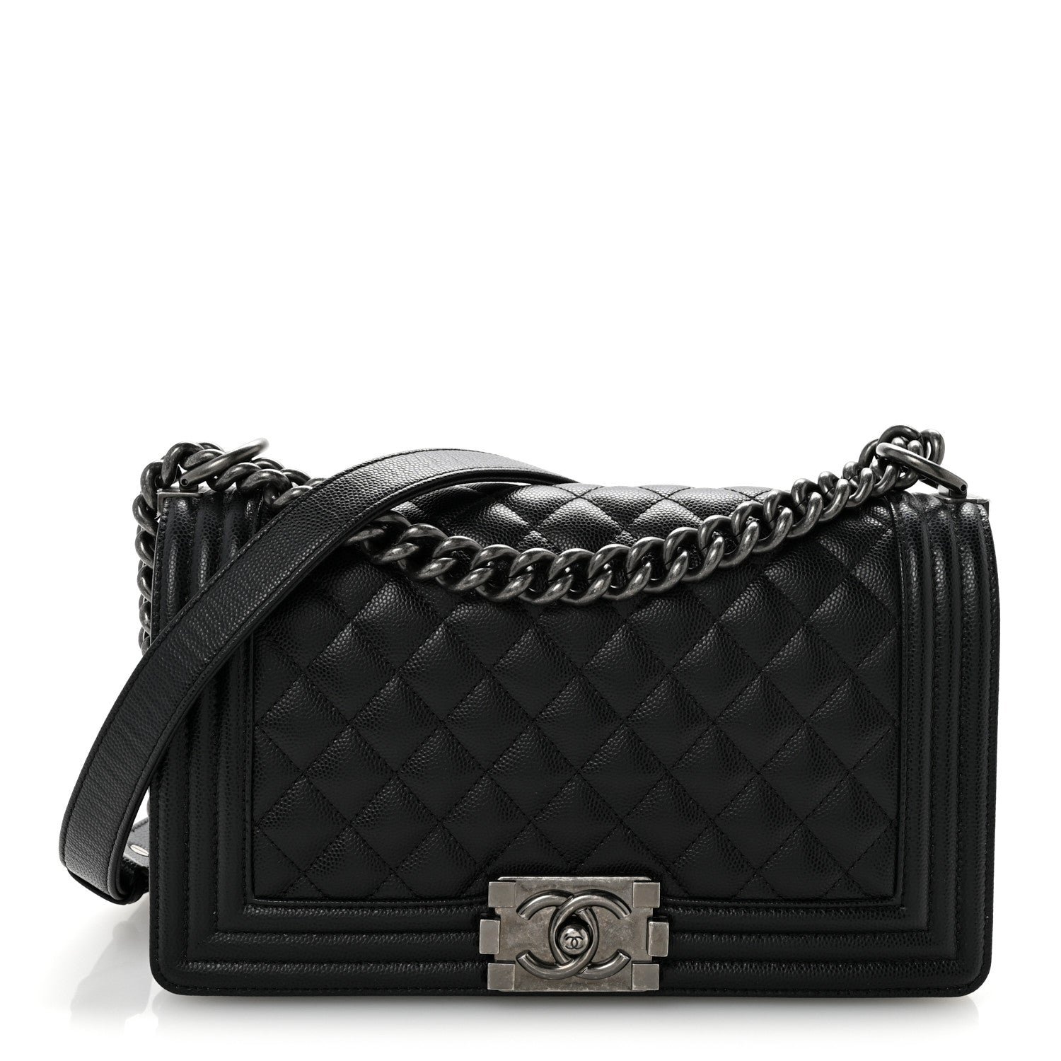 Chanel Caviar Quilted Medium Boy Flap Black