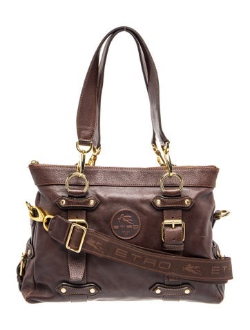 Etro Leather Top Handle Bag