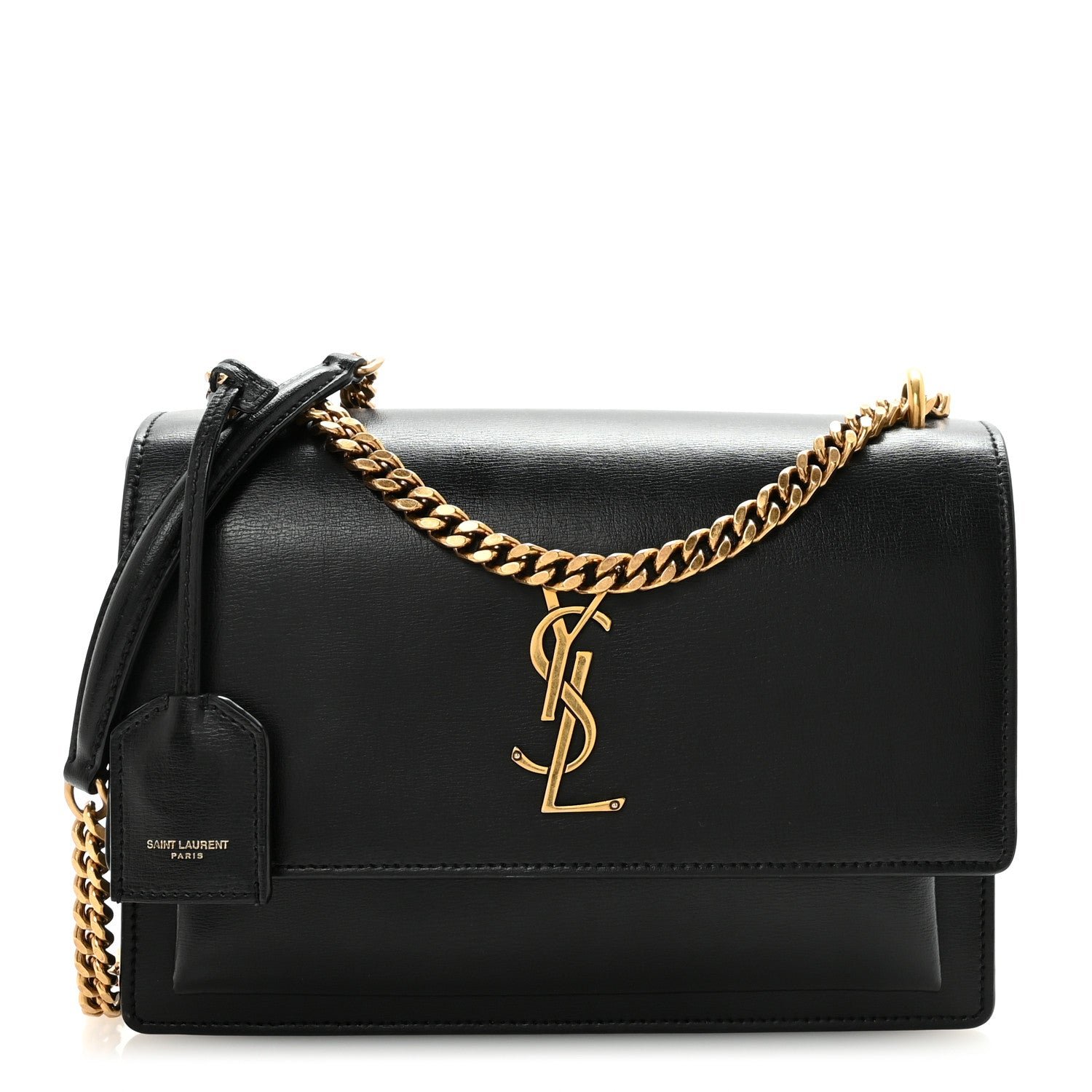 Saint Laurent Calfskin Medium Monogram Sunset Black