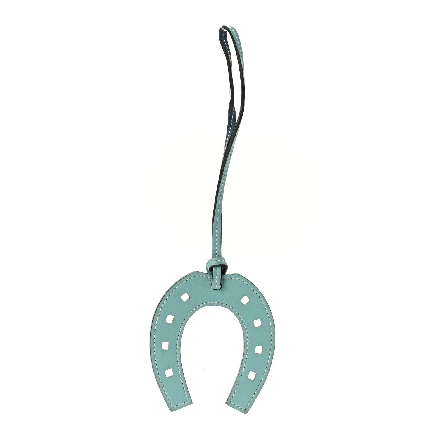 Hermes Swift Paddock Horseshoe Bag Charm Bleu Atoll Colvert