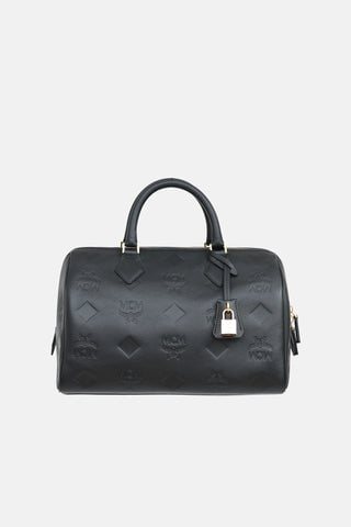 Embossed Ella Boston Bag