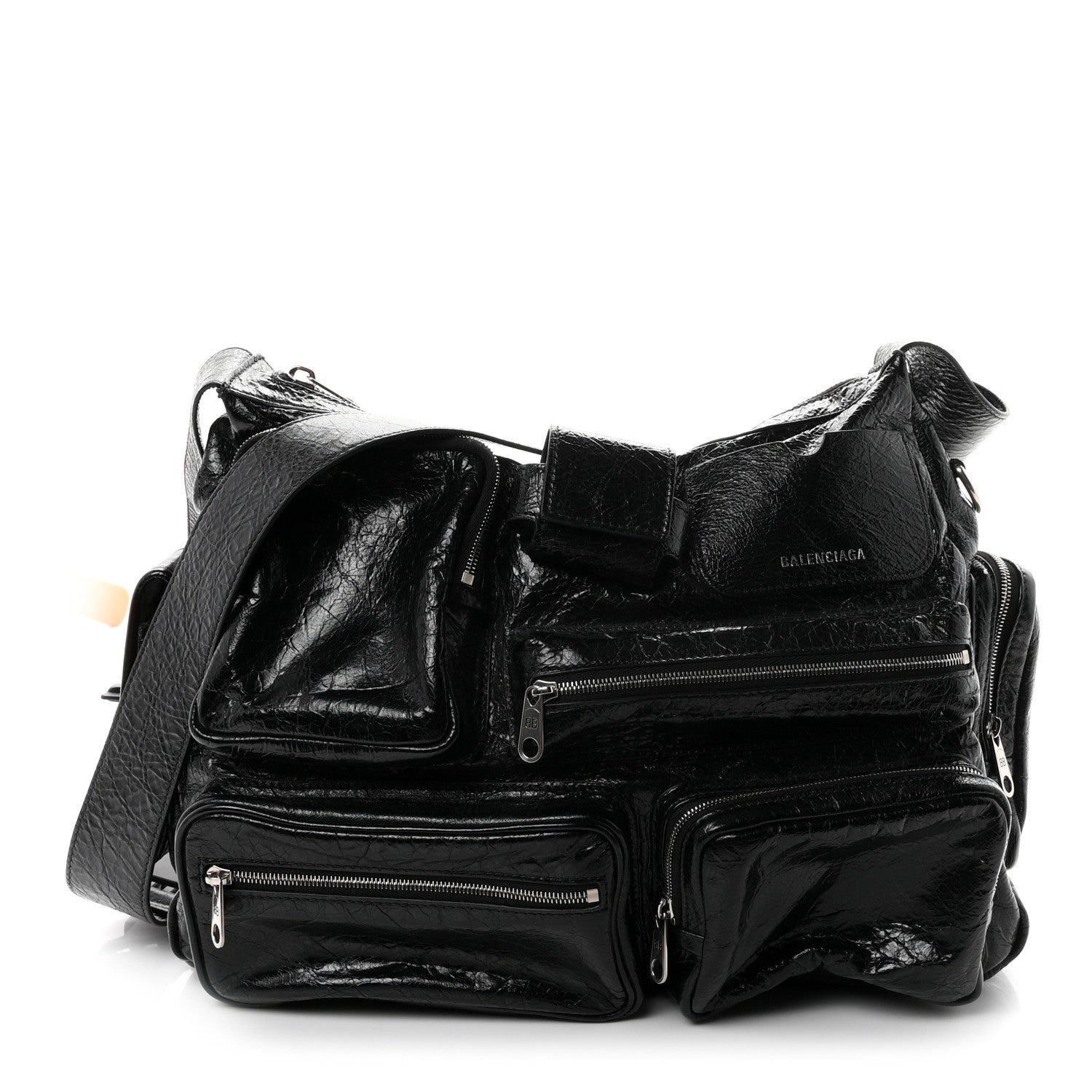 Balenciaga Agneau Arena Superbusy Messenger Bag Black
