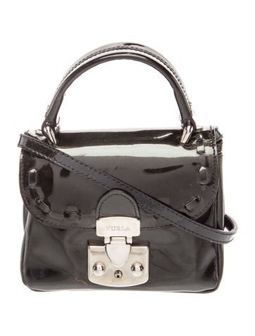 Furla Patent Leather Top Handle Bag