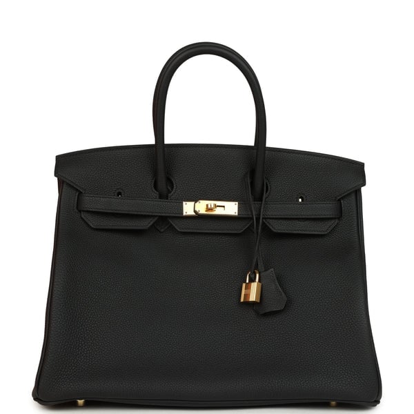 Hermes Hermes Birkin 35 Black Togo Gold Hardware