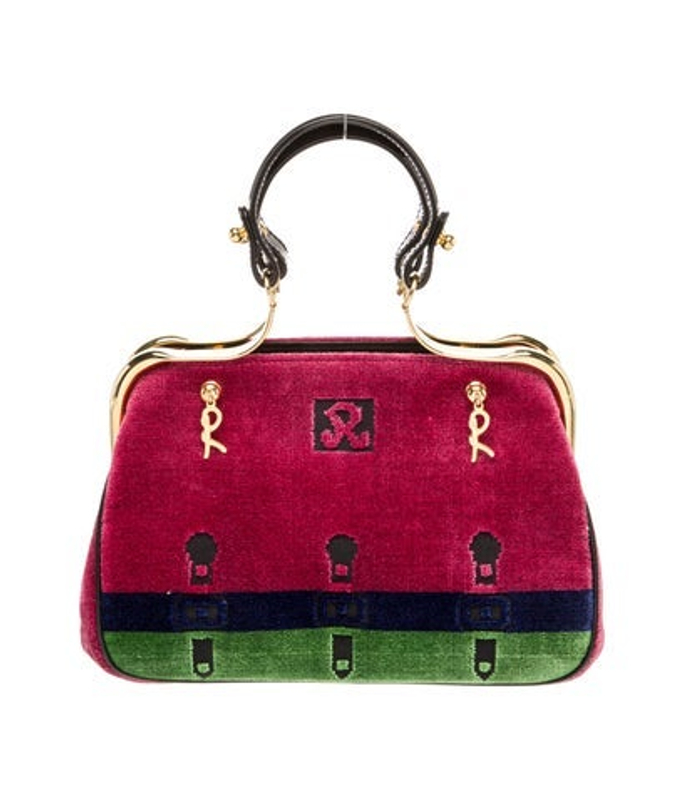 Roberta di Camerino Di Camerino Velvet Top Handle Bag