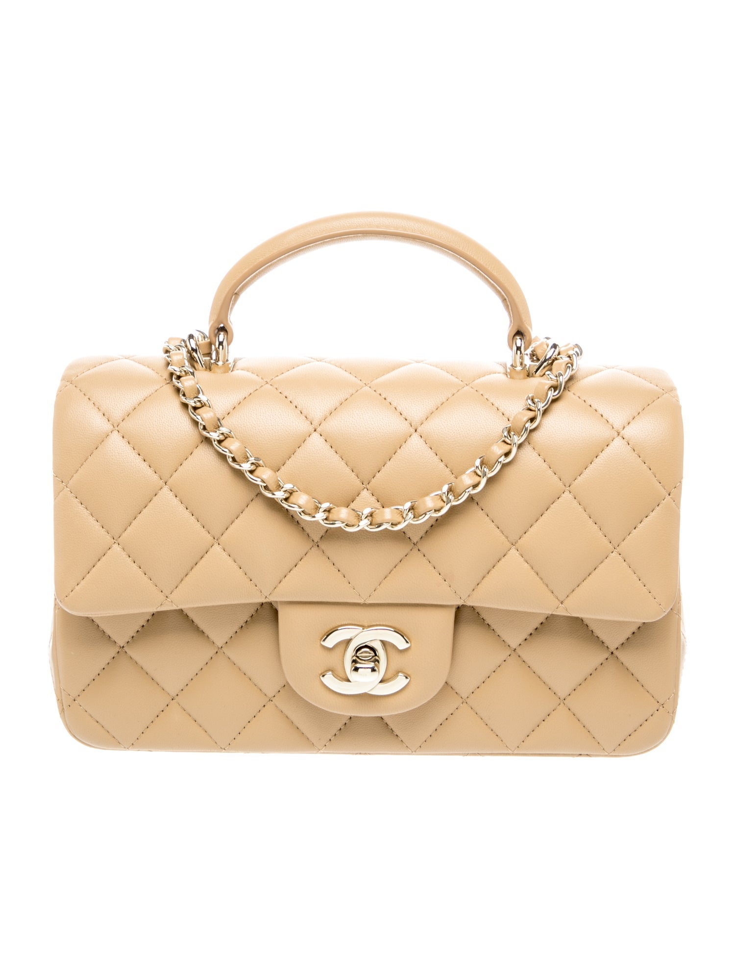 Classic Rectangular Mini Top Handle Flap Bag