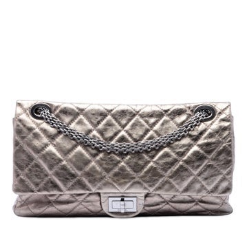 Calf Leather Metallic Aged Calfskin Reissue 2.55 Double Flap