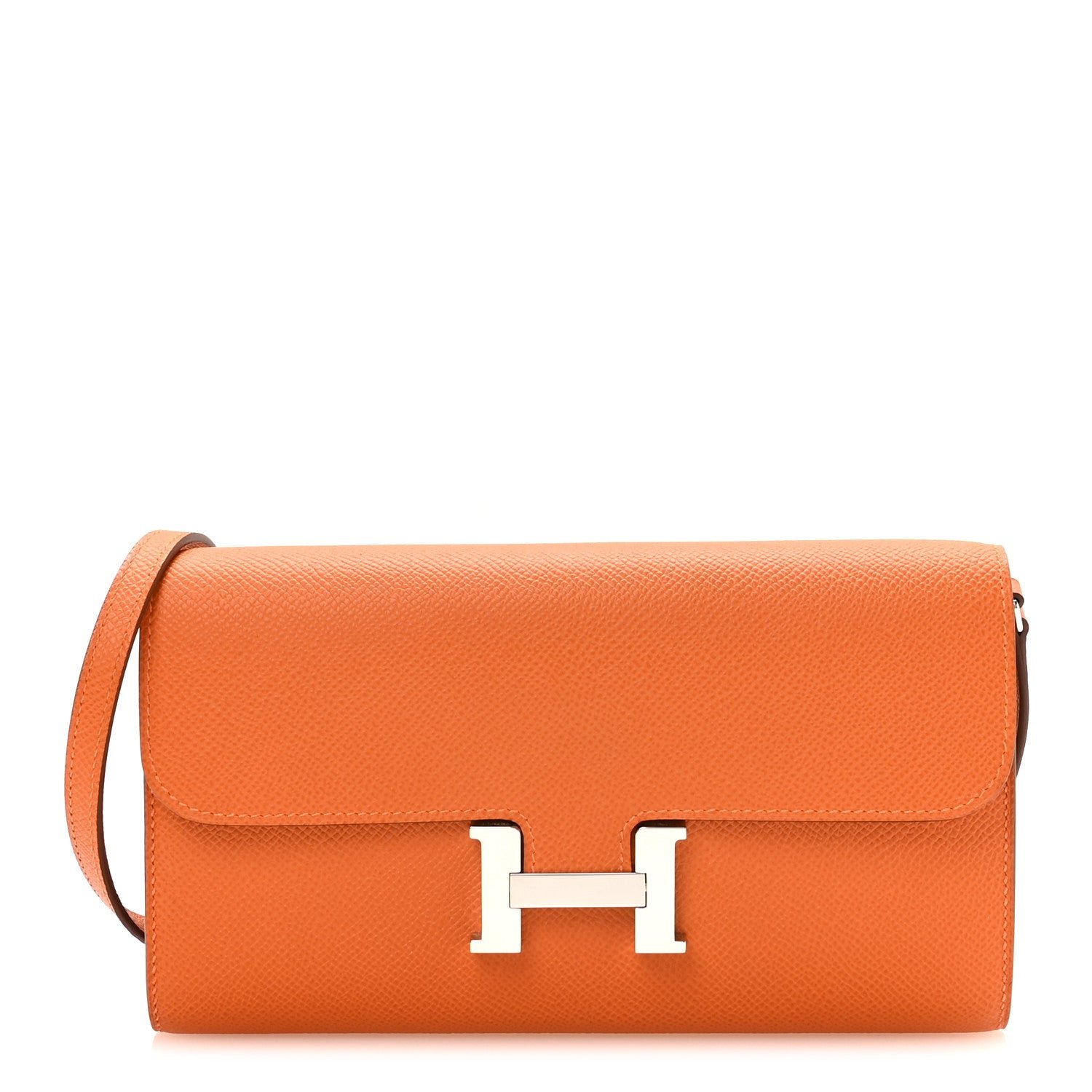 Hermes Epsom Constance Long Wallet To Go Wallet Orange