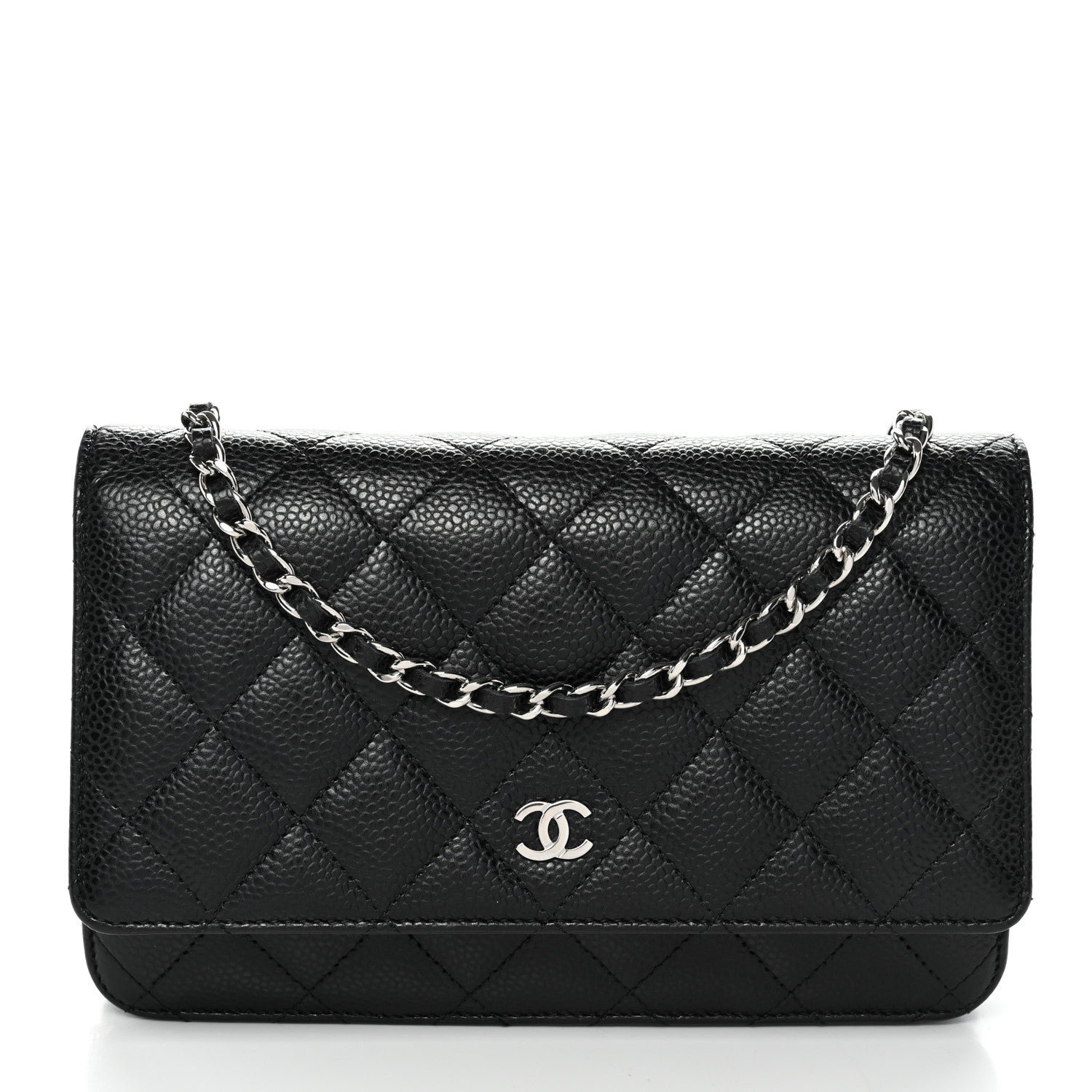 Chanel Caviar Quilted Wallet On Chain WOC Black