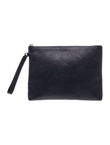 Leather Cosmopolis Clutch