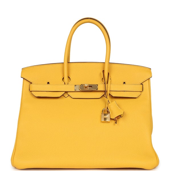 Hermes Pre-owned Hermes Birkin 35 Soleil Togo Gold Hardware