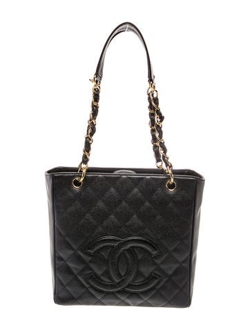 Quilted Caviar Petit Shopping Tote
