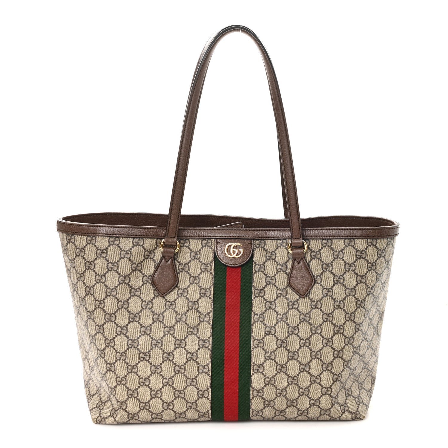 Gucci GG Supreme Monogram Medium Ophidia Shopping Tote  Brown