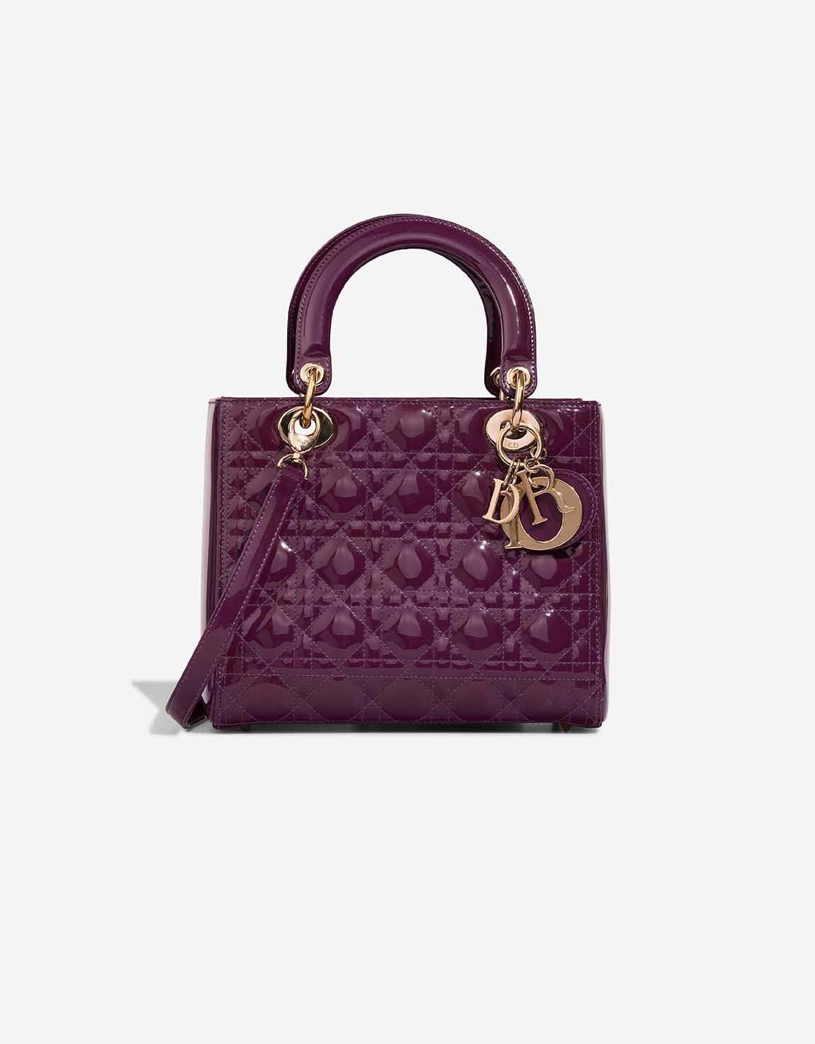 Dior 
		Lady Medium Patent Purple    